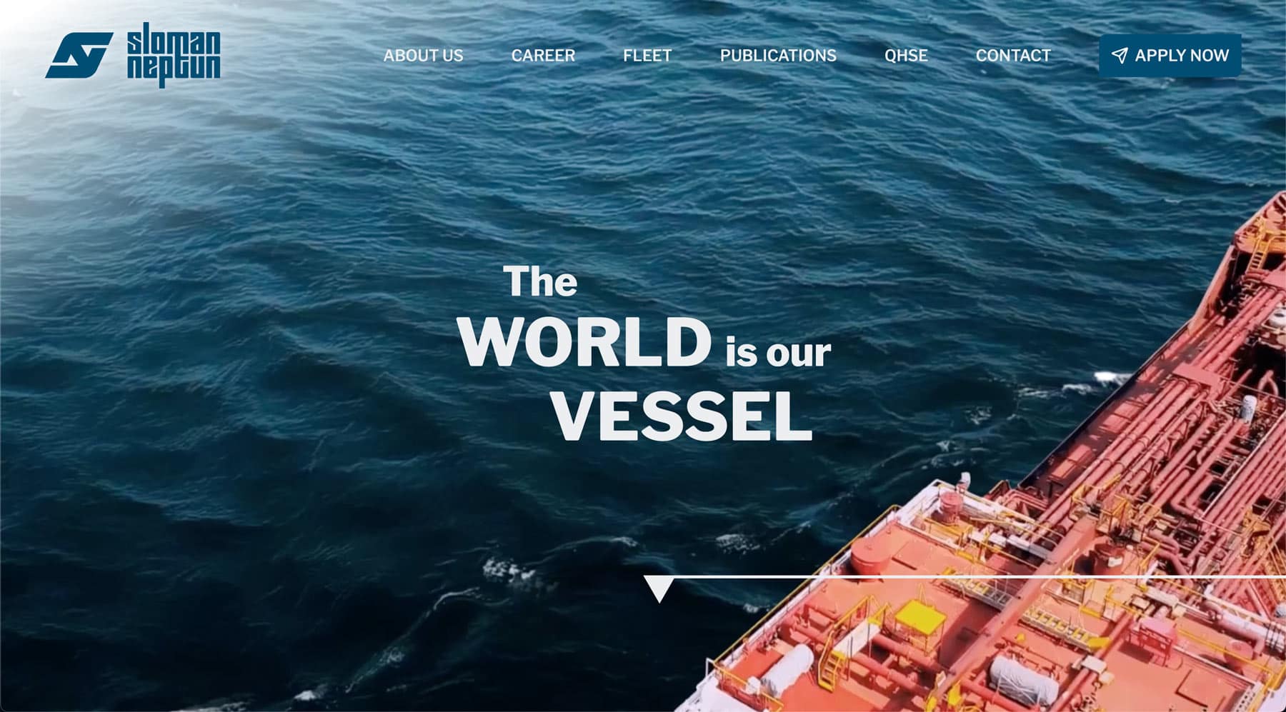 Maßgeschneiderte WordPress-Website für Sloman Neptun AG.