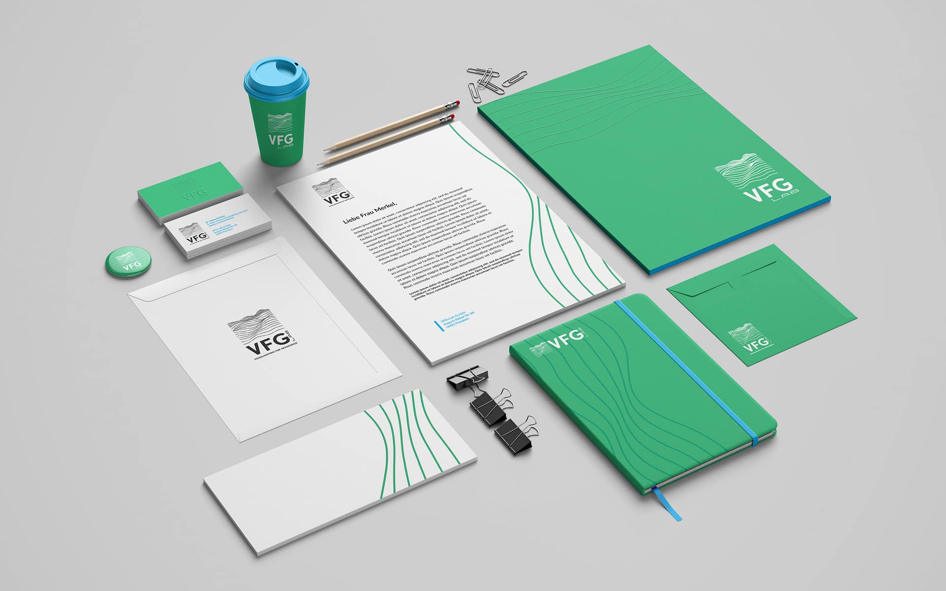 Styleguide, Logodesign, Webdesign und WordPress-Programmierung für VFG Lab GmbH aus Potsdam